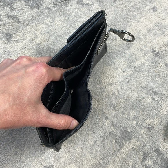 Vintage Gucci Monogram GG Bifold Wallet Black Canvas Metal Clasp Horsebit - Picture 14 of 17